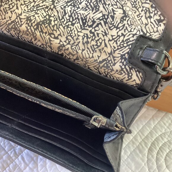 Rebecca Minkoff Black Leather Studded Crossbody Clutch Purse With Chain Strap & - Picture 14 of 16